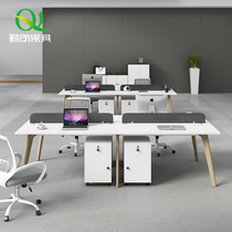 Staff desk staff office simple modern four-person card seat furniture open office table and chair combination