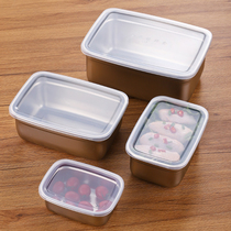 304 stainless steel crisper refrigerator refrigerated vegetables and fruit storage box with visual lid food packing lunch box