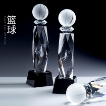 Crystal trophy custom custom creative NBA college Basketball trophy game prize lettering champion souvenir
