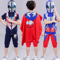Ultraman clothes summer boys childrens summer clothes short sleeves Sero Objed cos clothing childrens day 3 years old