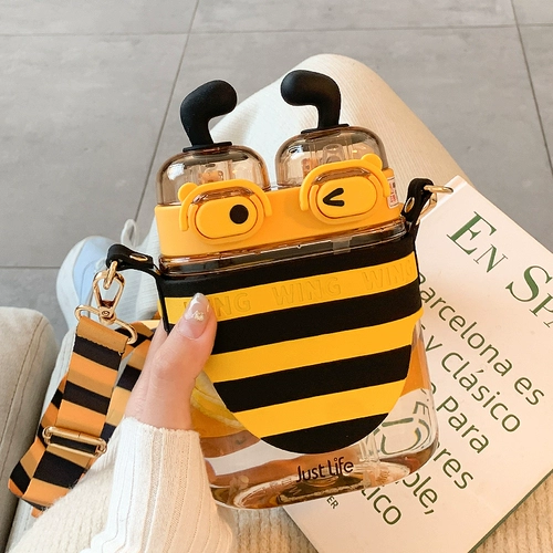 Милая детская портативная пластиковая трубочка со стаканом, чайник для школьников, 2022