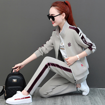 Tide brand CVY sportswear set womens long sleeve sweater 2021 Spring and Autumn New loose fashion large size three-piece set