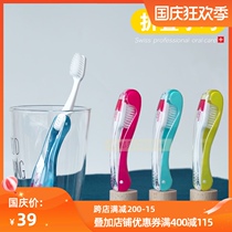 edel white Swiss imported travel toothbrush soft hair ultra-fine adult folding toothbrush portable mini orthodontic