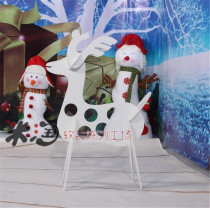 Christmas elk pull cart clothing store PVC snowboard deer window display scene props soft clothing display