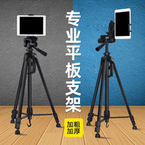 Flat bracket ipad computer floor-type tripod universal phone universal photo-cast live internet class video exam and retrial multifunction clip special portable support frame sub