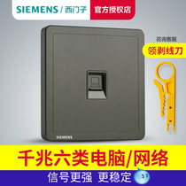 Siemens Six Class Computer one thousand trillion Network Wire Outlet socket panel Classic Smoke Gold Grey Silver 86 Type Home Dark