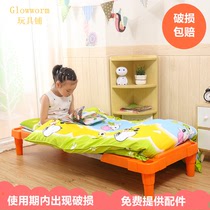 Kindergarten bed Kindergarten special bed lunch break lunch bed Children plastic wooden board bed early education afternoon care care small bed