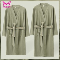 Cat lovers sleeping robes Spring and autumn money lengthened in pure cotton Japanese Sleeping Clothes Mens Stay-at-home Clothing Bathrobe Universal