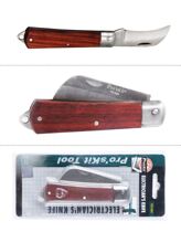 Taiwan Baogong PD-994 folding Multifunctional Utility knife portable wooden handle stainless steel electrician knife