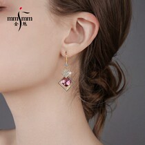 Purple earrings femininity long high sense light luxury drop earrings Korean net red summer earrings 2021 new trend