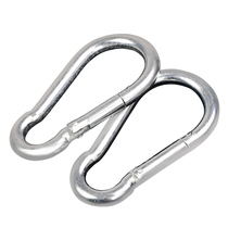  Outdoor stainless steel spring buckle Safety load-bearing quick-hanging buckle Rock climbing carabiner Dog chain buckle Insurance self-locking