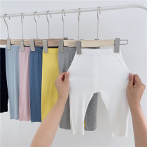 (town stores treasure) girls summer clothing moodee anti-mosquito pants pure color spanking pants children outside wearing 90% pants thin