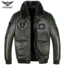 Fur fur Australian fur one flying suit real fur coat men short locomotive clothing fur coat winter