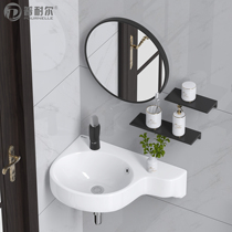 Toilet corner basin hanging basin small apartment wall type ceramic wash basin triangle washbasin corner small mini Basin