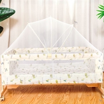 Stroller bed Dual-use newborn function iron bed Baby bed Environmental protection crib stroller crib with mosquito net roller