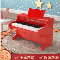 Childrens small piano wooden beginners mini electronic piano boys and girls baby infant early education toys can play