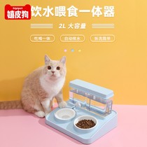 Cat Bowls double bowls Dogs dog bowls Automatic drinking water Bowls Dogs Cat Bowls Water Bowls Water Bowls Anti-Over Rice Basin Pet Supplies