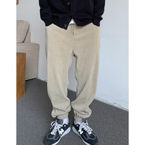 Young gives you the right to boldly pursue fashion Home Daily corduroy plus velvet slacks
