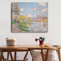 Cross-stitch living room world famous painting spring scenery bedroom embroidery European oil painting Monet line embroidery