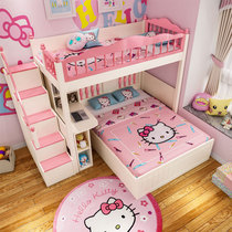 Children's upper and lower beds bunk beds staggered high and low beds misplaced small family mother and child beds girls upper and lower beds adults