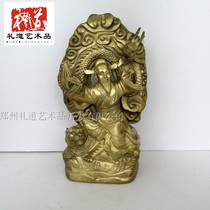 Handicraft drug king riding tiger Sun Si Miao bronze sculpture like Zhengzhou ancient medical figure like set to make pure copper tabletop pendulum piece