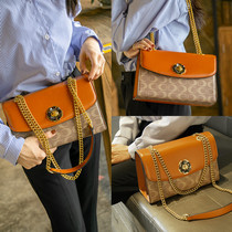 Hong Kong 2021 new trendy brand luxury Camellia womens bag leather chain shoulder bag crossbody portable