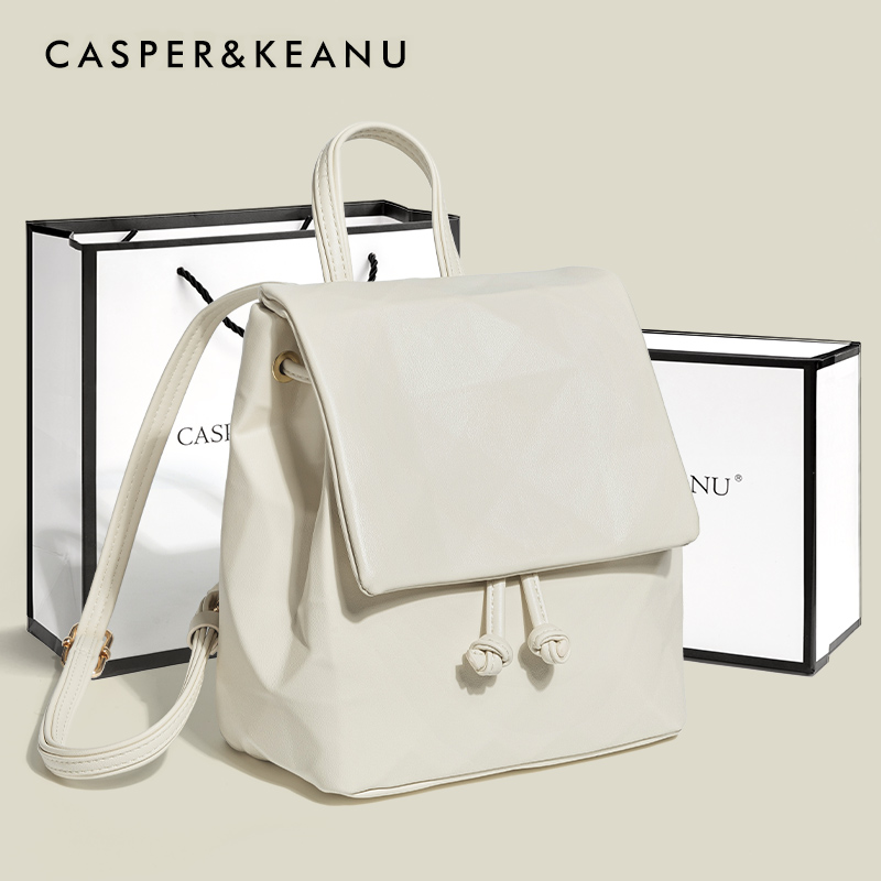 CASPER&KEANU Original Backpack Design Sense Small Book Bag Women's 2023 New Fashion Commuter Backpack