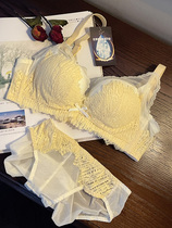 Vimi Sunseeker Sexy Underwear Women's Small Chest Gather No Steel Ring Women's Bra With Lace Bra Set