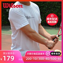 Wilson Wilson 2021 spring new mens and womens sports short-sleeved couple light-colored polyester tennis clothes