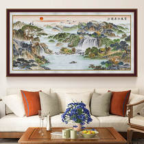 KS Fuchun mountain residence figure 2021 New Cross stitch line embroidery full embroidered Landscape Painting living room embroidered hand