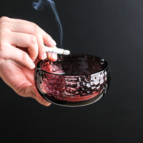 Kawashimaya crystal glass ashtray household living room creative personality trend Light luxury high-end fashion cute ins