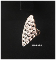 Liangshan Yi sterling silver ring badminton handmade silver jewelry jewelry box