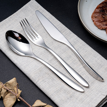 onlycook 304 stainless steel Western tableware steak knife and fork set Eat steak tool knife fork and spoon three-piece set