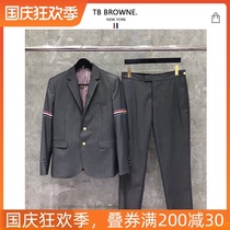 tb double sleeve webbing suit suit mens two-piece casual slim trend handsome suit high-end jacket Tide brand