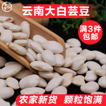 New Yunnan white kidney beans white beans white beans multi-flowered kidney beans large white beans whole grains 1 catty and 3 pieces