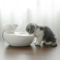 Kitty Flow Drinking Fountain Automatic Circulation Multifunction Pet Dog Supplies Ceramic Smart Drinking Water Muted Vertical
