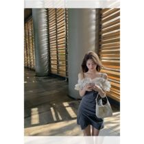 Large size womens clothing fat sister 2021 summer new loose thin wild casual stitching fungus dress female