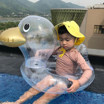 ins Net red baby swimming ring axillary circle transparent big head duck swimming ring buoyancy life buoy seat seat 2-7 years old