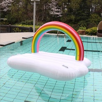 New Rainbow Island water floating bed floating bed floating air cushion inflatable water floating recliner swimming ring