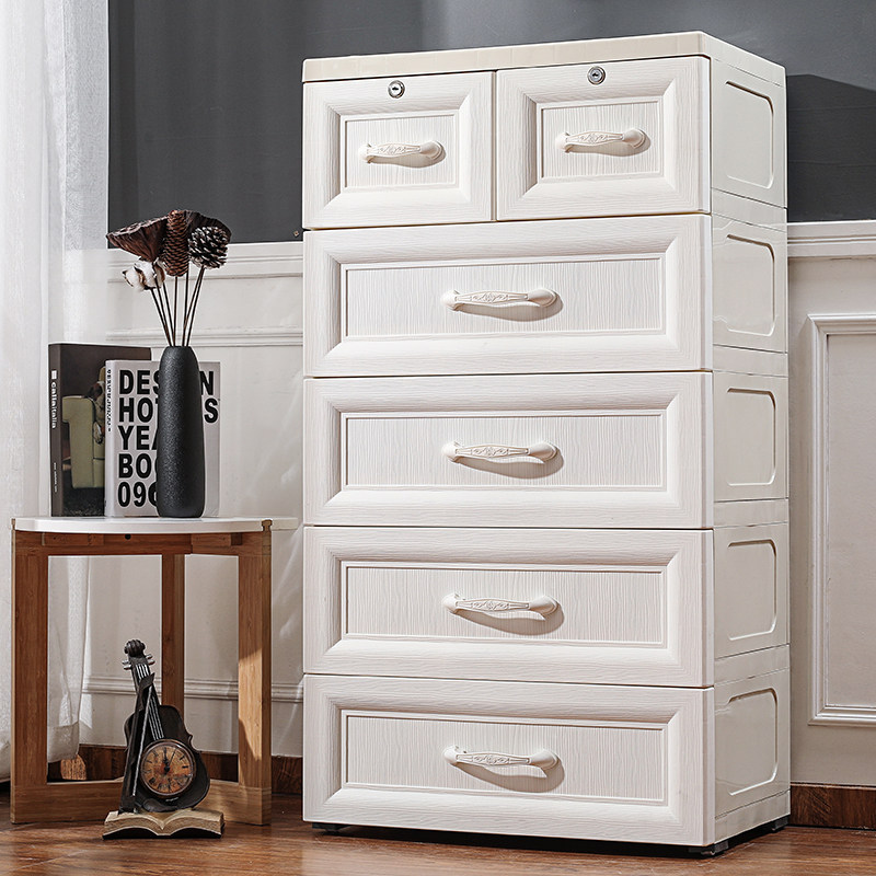 57 wide and extra large plus thick storage cabinet drawer-style baby wardrobe plastic toy storage box childrens storage cabinet