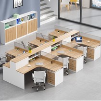 Minimalist modern screen staff desk 2 4 6 Double personnel station table and chairs Combined Finance room Working holder