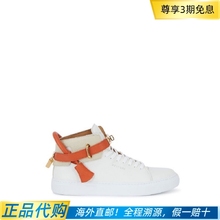 Мужские кроссовки BUSCEMI оранжево - белые 100 мм. Кроссовки с замками, оригинальные BCW22702