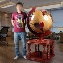 Real wooden globe floor ornaments office living room large decoration school gifts opening gifts