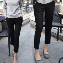 Counter 2021 summer new large size small straight pipe ankle-length pants female fat sister slim casual suit pants tide