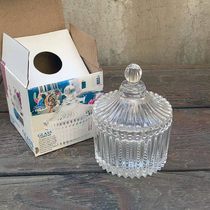 Pocket glass storage jar Vintage court style jewelry box about 80ml Very small attention to size