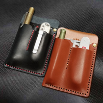 edc tool bag Portable storage leather knife pen card set Accessories Equipment loading protection bag Natural player