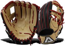 Overseas Akadema Prosoft Elite series baseball field glove black stone red right hand