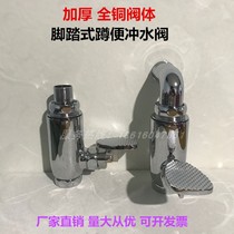 All-copper toilet squat pit Foot stool flushing valve flusher urinal foot vertical squat toilet flushing valve