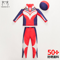 Boy swimsuit CUHK Tong Long sleeves Split Speed Dry Sun Protection Swimming Children Equipped Seaside Little Boy New Swimsuit