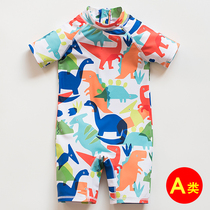 Baby swimsuit Baby boy Korean version of one-piece childrens cute swimsuit 2-year-old girl child sunscreen quick-drying swimsuit